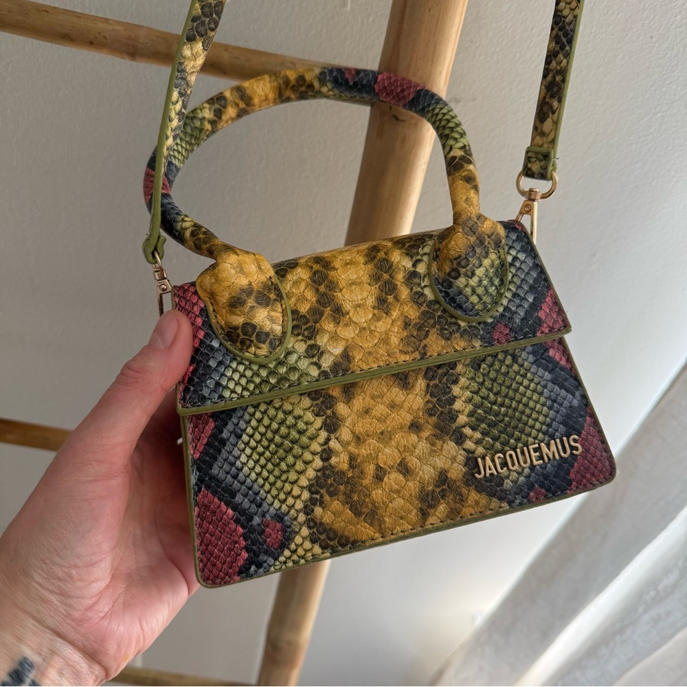 Jacquemus Yellow Multi Python-Print Mini Bag - image 2
